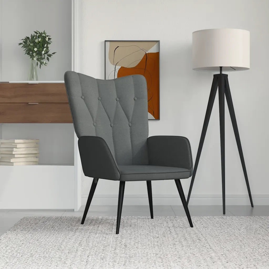 Poltrona Relax Grigio Scuro in Tessuto 327546