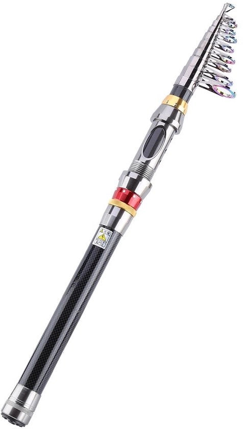 Hengel con alta densità - Fibra di carbonio - Portatile - Pescare in acqua dolce - Pescatori sportivi - Ideale per escursioni - Hengel da pesca