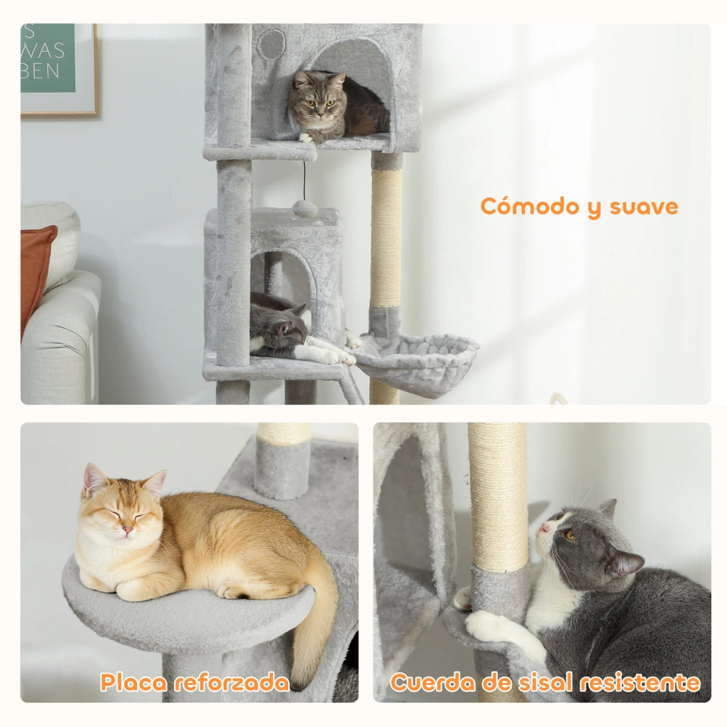 Letto per Gatti con Sisal e Cuscino ¨C Zephmum ¨C Grigio Chiaro 180x