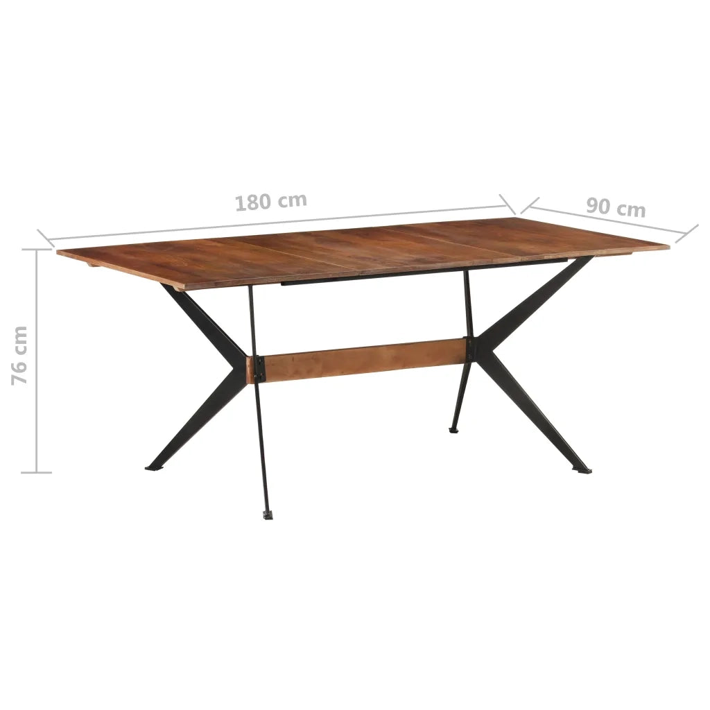 Tavolo da Pranzo 180x90x76 cm in Legno Massello di Mango 321689