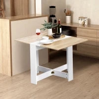 Tavolo da Pranzo Allungabile, Tavolo Pieghevole in Legno 103×76×73.5cm Rovere Bianco