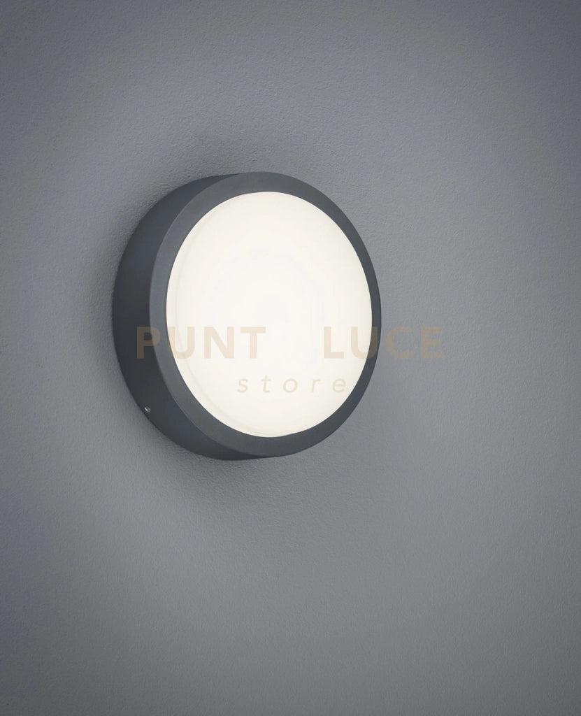 BREG PLAFONIERA LED DA ESTERNO FUSIONE DI ALLUMINIO ANTRACITE D. 20CM IP54 8,5W · 1x 850lm, 3000K
