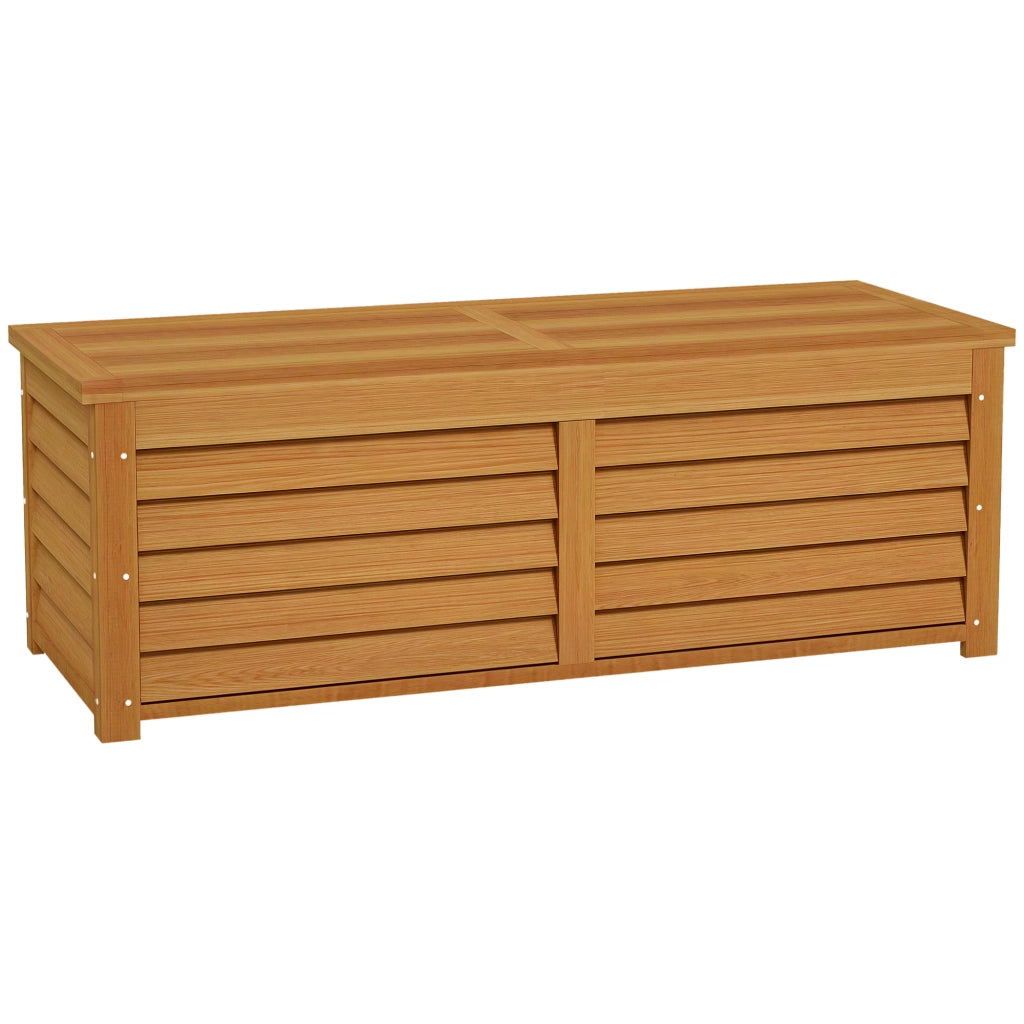 Cassa di stoccaggio giardino esterno 176L in legno ¨C zephmum ¨C 130x50x45 cm