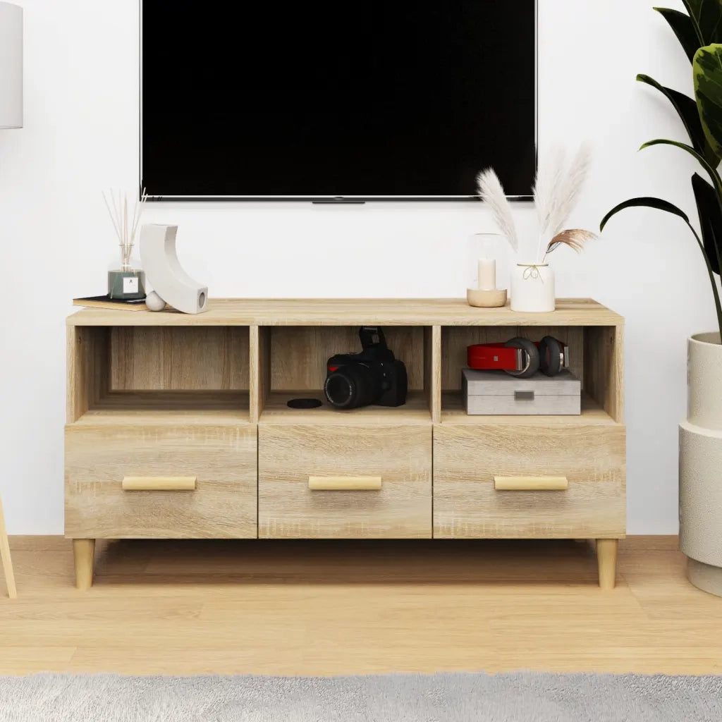 Mobile Porta TV Rovere Sonoma 102x36x50 cm Legno Multistrato 812603