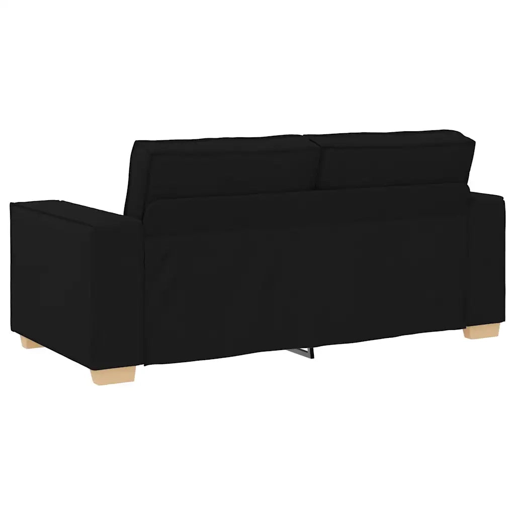 vidaXL Divano a 2 posti Nero 140 cm Tessuto