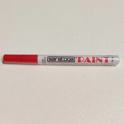 Paint pennarello colore rosso punta fine indelebile coprente permanente su ogni superficie
