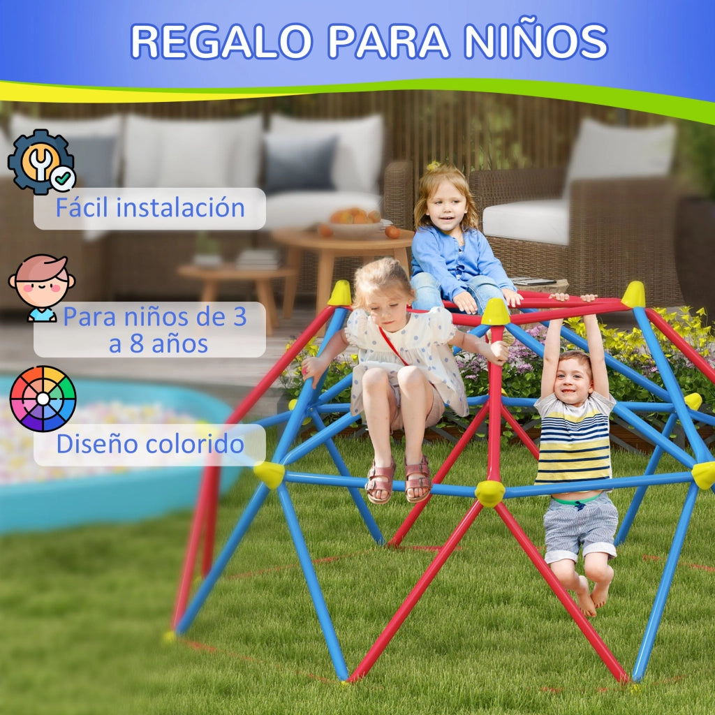 Castello per bambini con scivolo ¨C zephmum ¨C rosso e blu, 183x90 cm