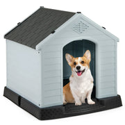 Cuccia per cani impermeabile 70 x 65 x 71,5 cm facile da montare ventilazione ottimale design elegante in PP bianco 20_0012920