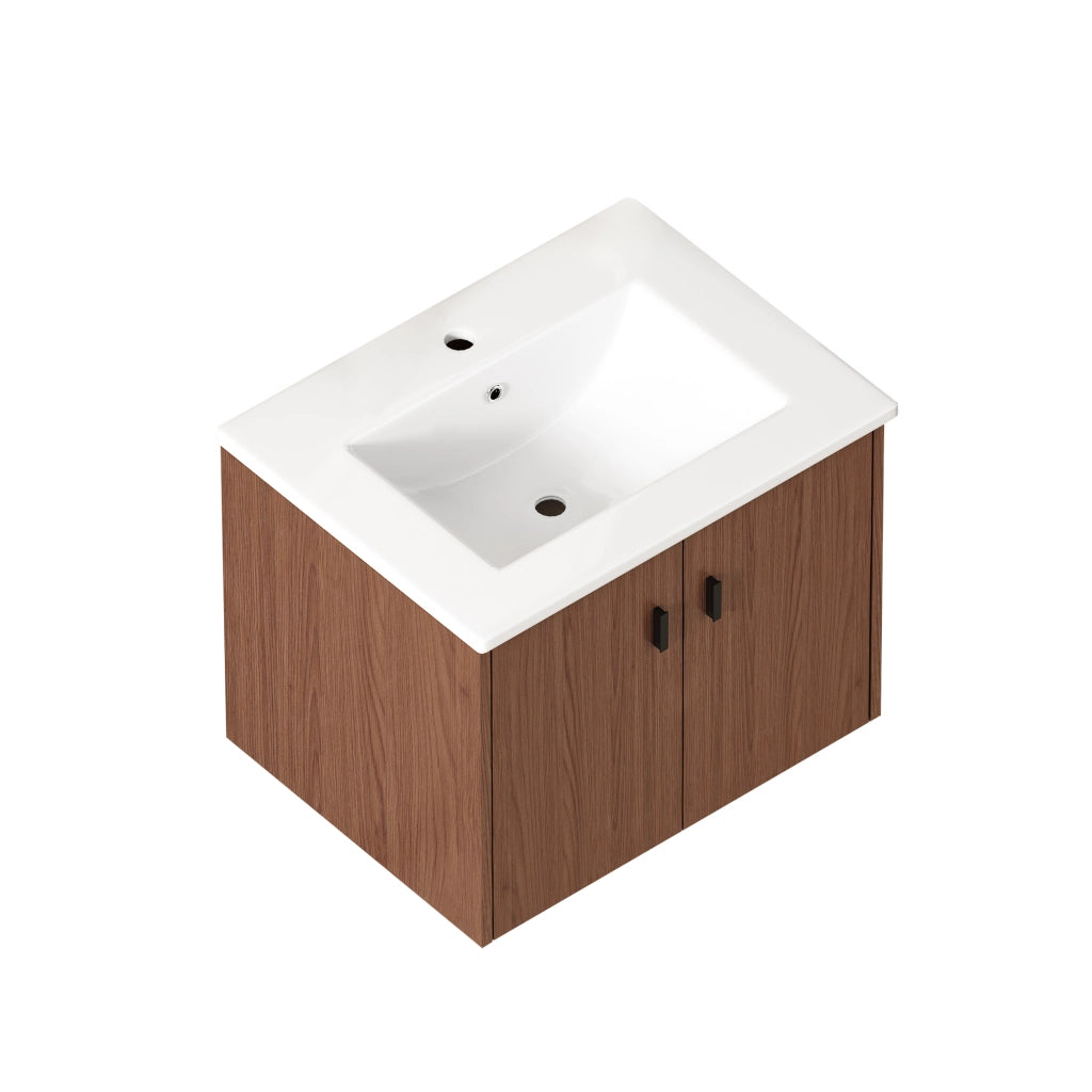Armadietto Bagno 60 cm ¨C MINIMAL ¨C Marrone, 2 Ante, Salvaspazio