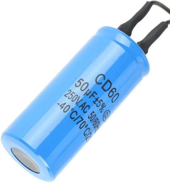 Condensatore - Capacità di Accumulo Iniziale - Duraturo e Pratico - Circolare - Per Motori - Adatto per compressori d'aria e altro