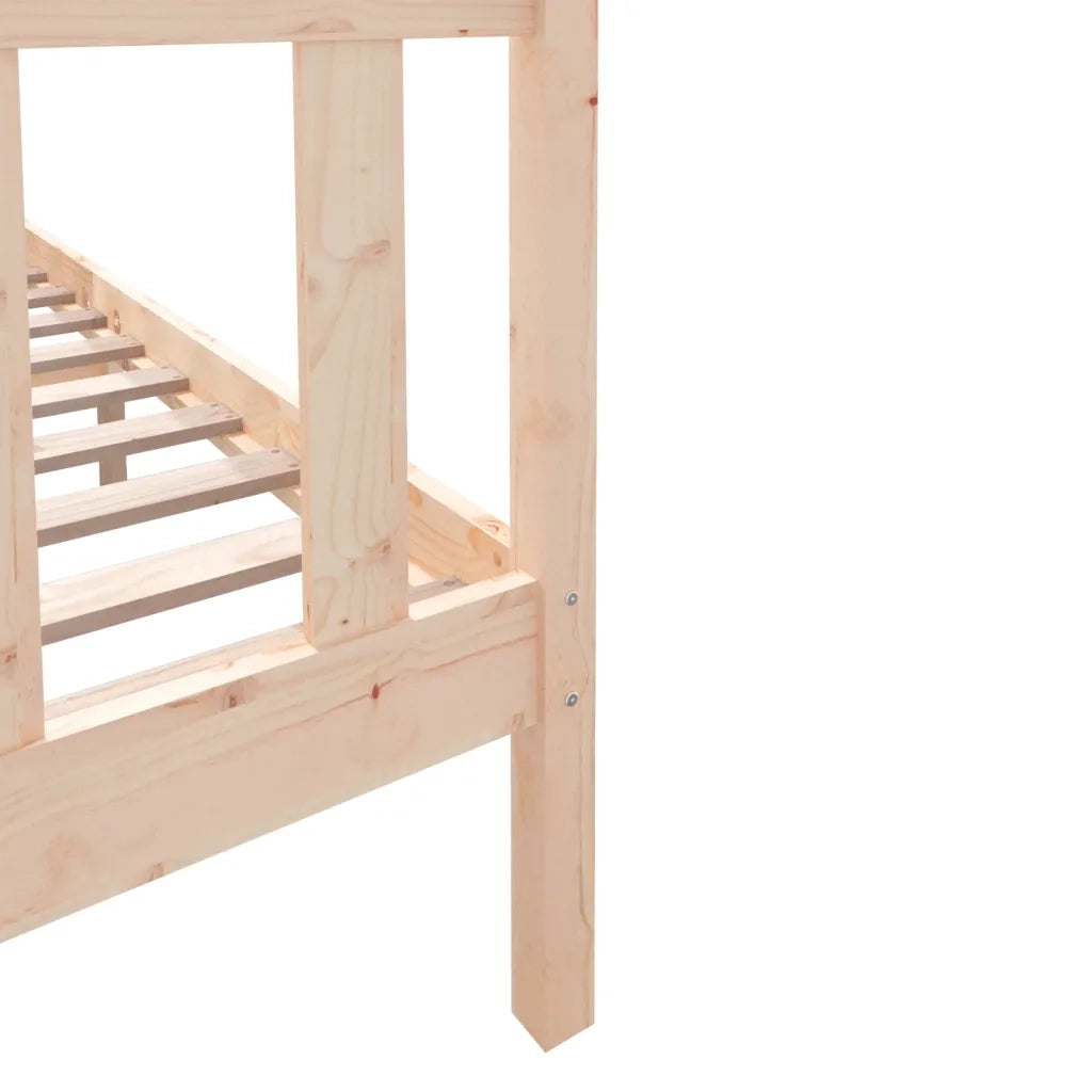 Giroletto-Struttura Letto in Legno Massello 135x190 cm Small Double 556984