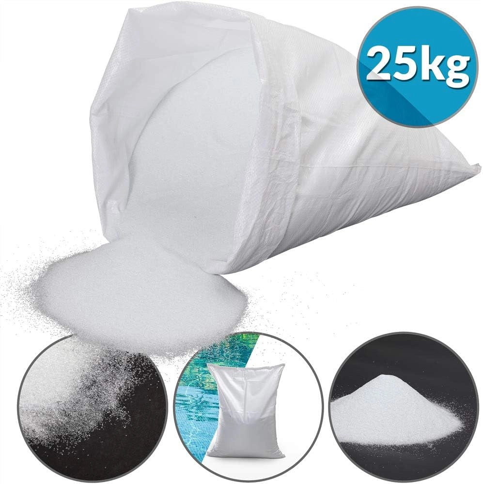 Sabbia di Vetro per Filtro Piscina 25kg 0,4-0,8mm Filtrazione Acqua Piscine
