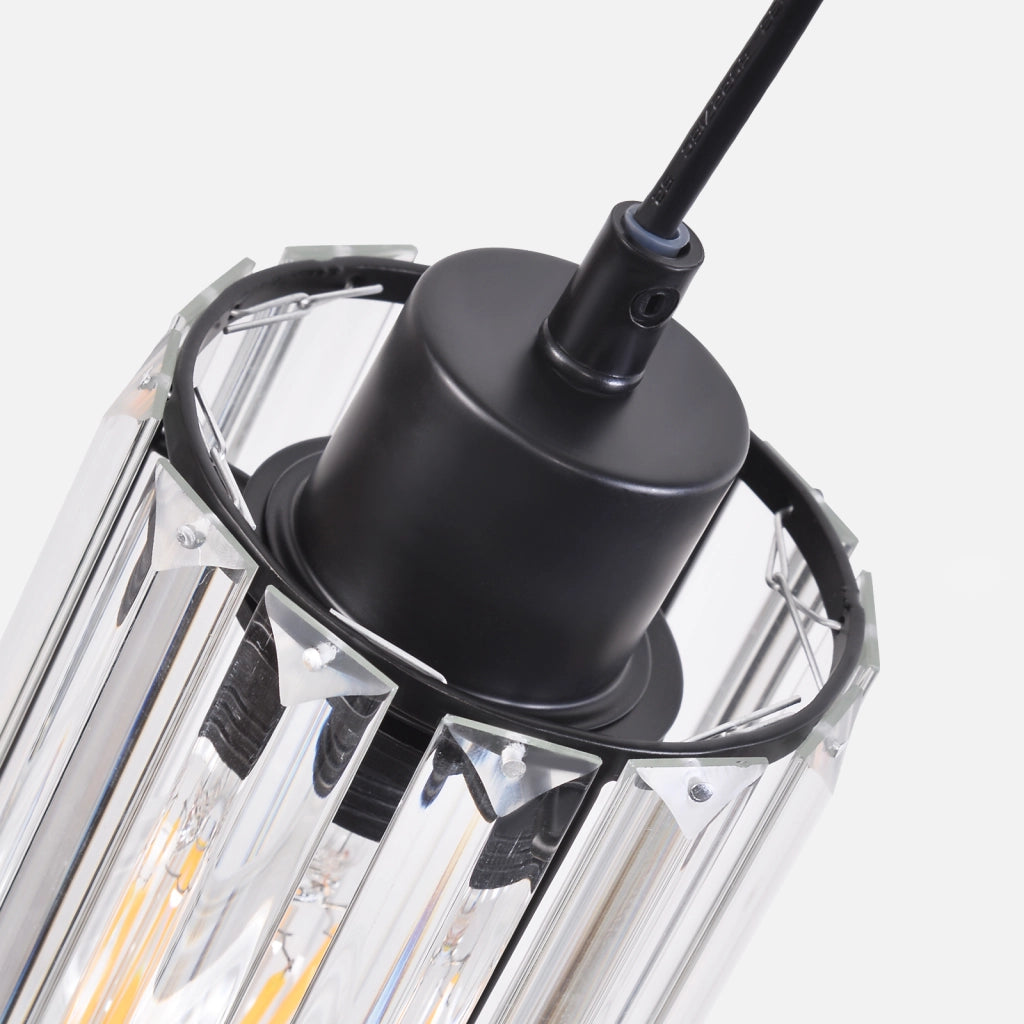 Lampada a sospensione ZMH moderna nera a 1 fiamma per sala da pranzo soggiorno corridoio