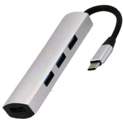 Trade Shop - Hub Adattatore Usb-c Ultra Slim 1 X Micro Usb Ricarica 3 X Porte Usb 3.0 -