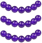 Kralen perle di vetro 12mm 30 pezzi perle di vetro azzurro con foro perle rotonde per l'ornamento di collane, bracciali e gioielli.