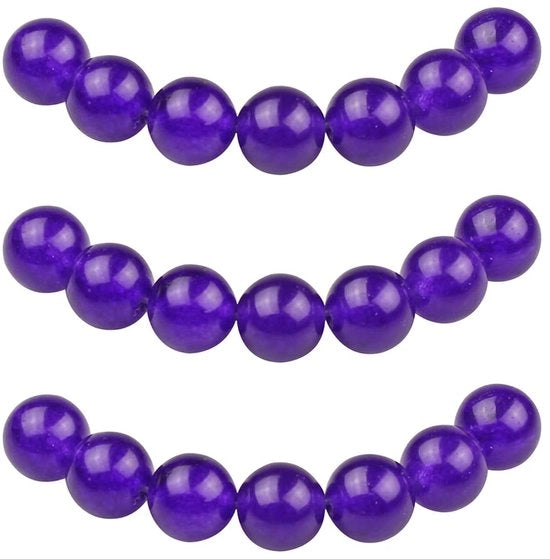 Kralen perle di vetro 12mm 30 pezzi perle di vetro azzurro con foro perle rotonde per l'ornamento di collane, bracciali e gioielli.