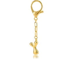 Sostegni per chiavi per donne in oro con iniziale personalizzata per borse, portafogli e zaini.
