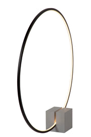 Lampada da tavolo LED ad anello CIRKELIS nera Lucide