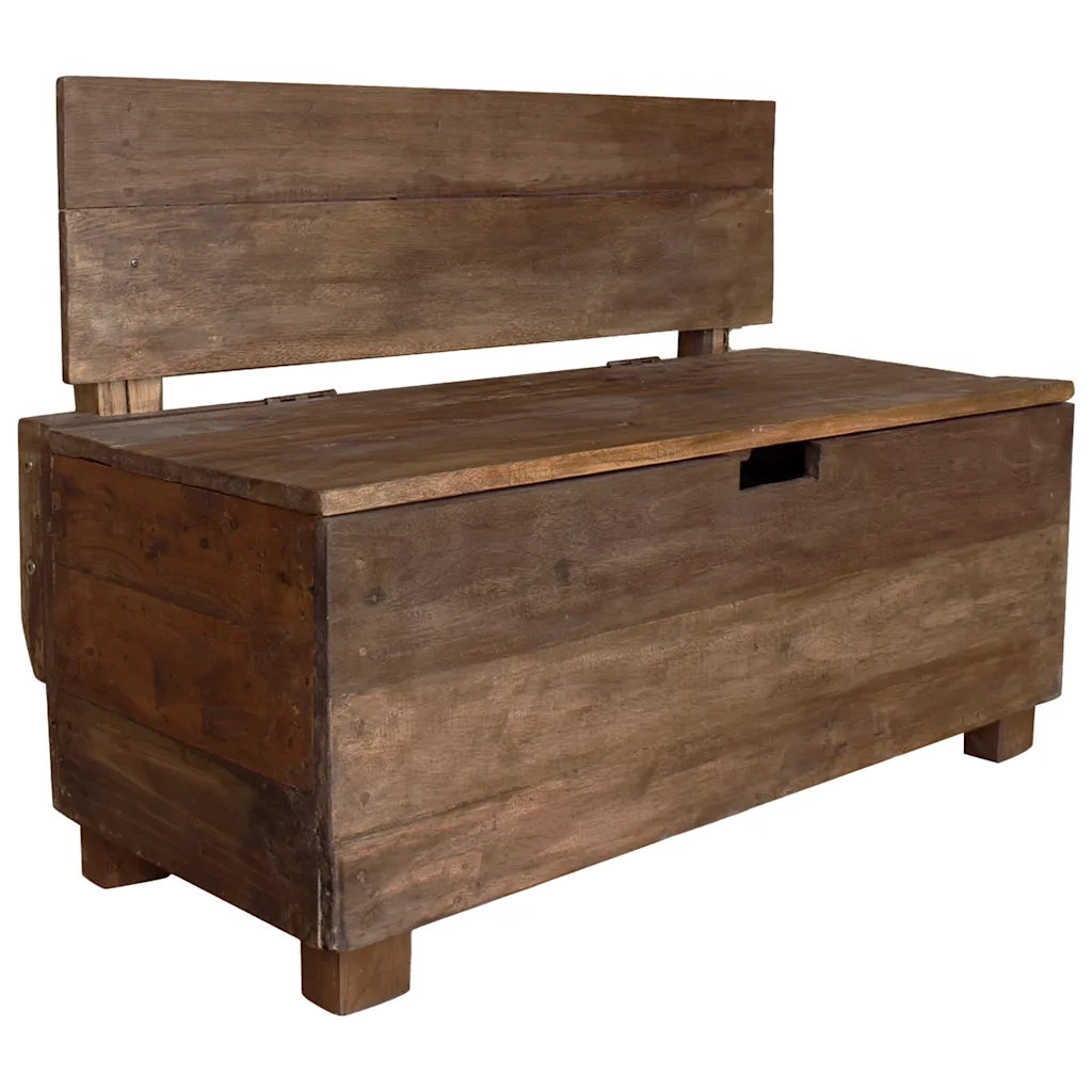Panca in Legno Massello di Mogano 86x40x60 cm 244510