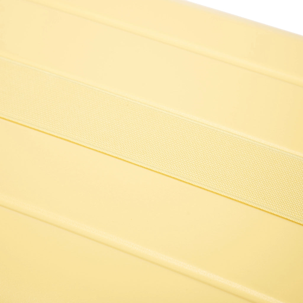 Valigia rigida set da 2 pezzi in ABS con chiusura a combinazione ruote girevoli e beauty case giallo 55 cm