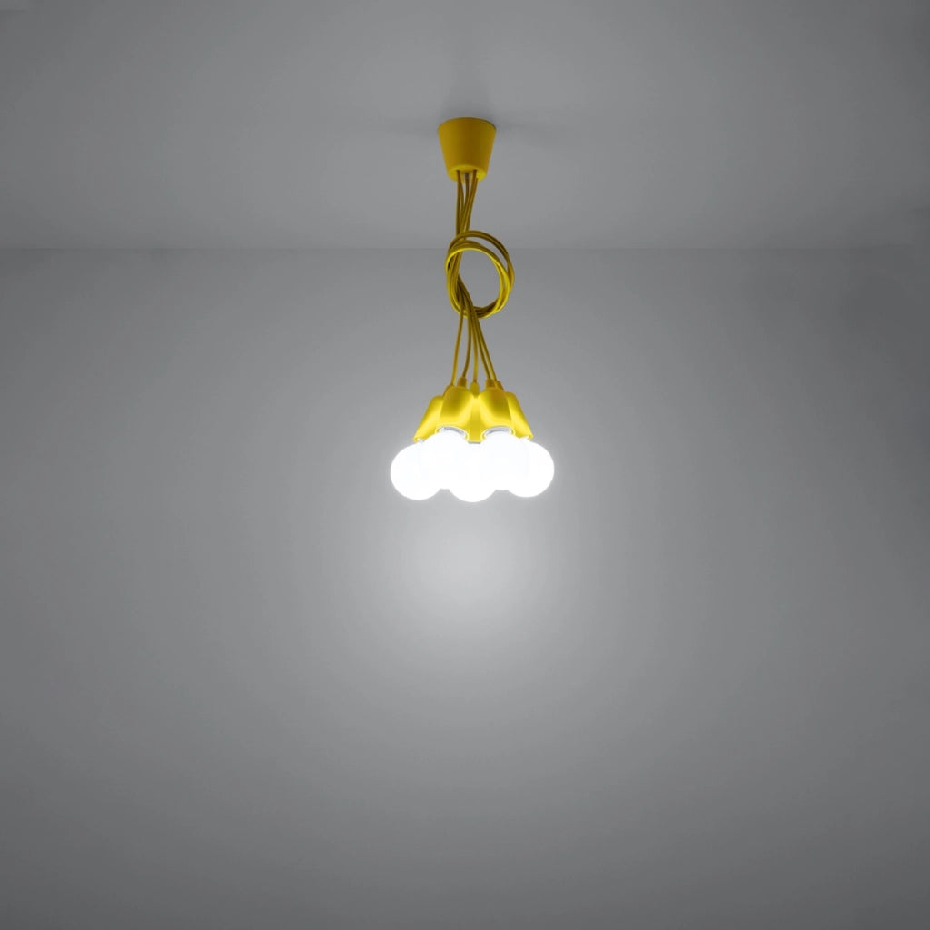 Lampada a sospensione DIEGO 5 giallo