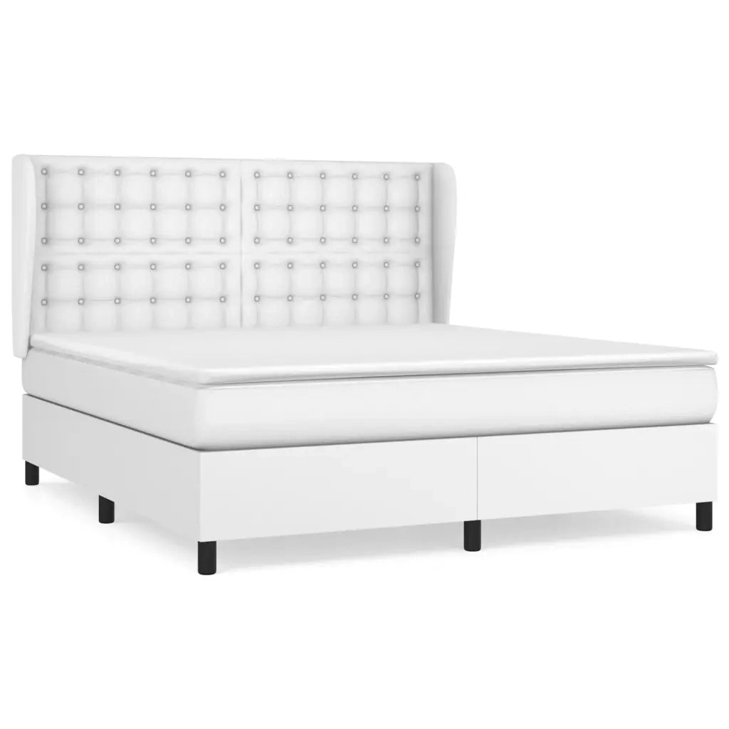 Giroletto a Molle con Materasso Bianco 180x200 cm in Similpelle 3129046
