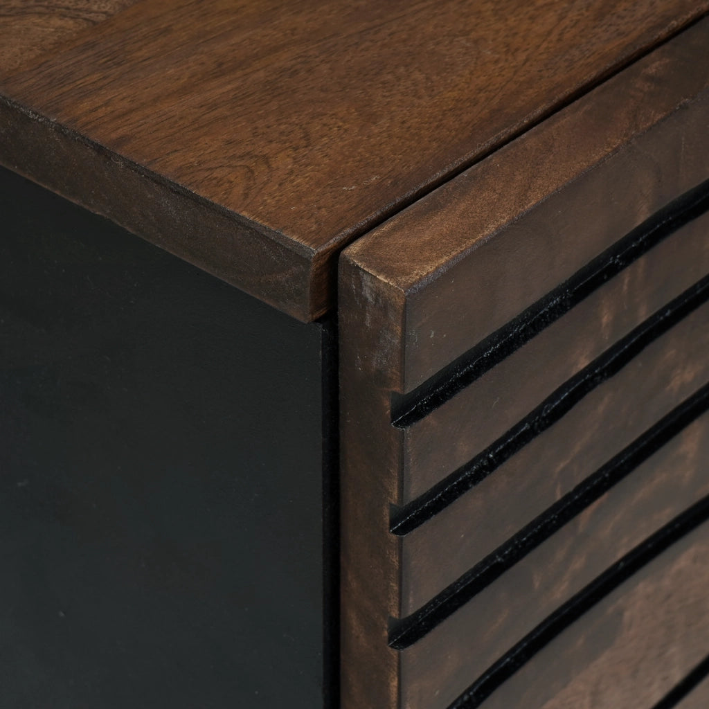 Mobile Sideboard 40x33.5x75 cm in Legno Massello di Mango
