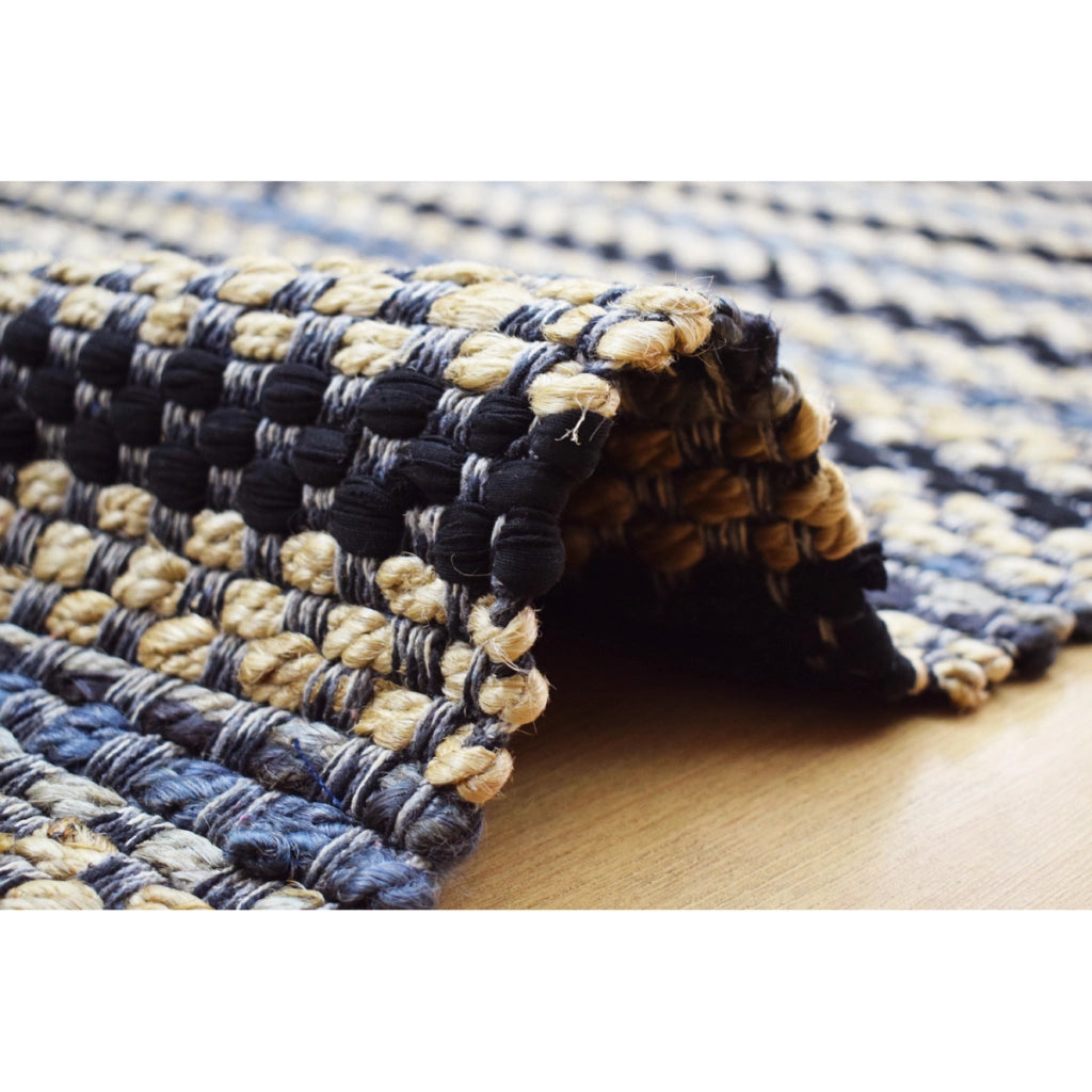 Tappeto artigianale Sienna 200 in juta e cotone grigio