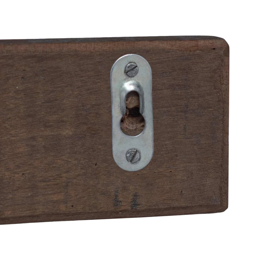 Gruccia Marrone 60 x 7 x 8 cm Legno Recuperato Massello 42012378