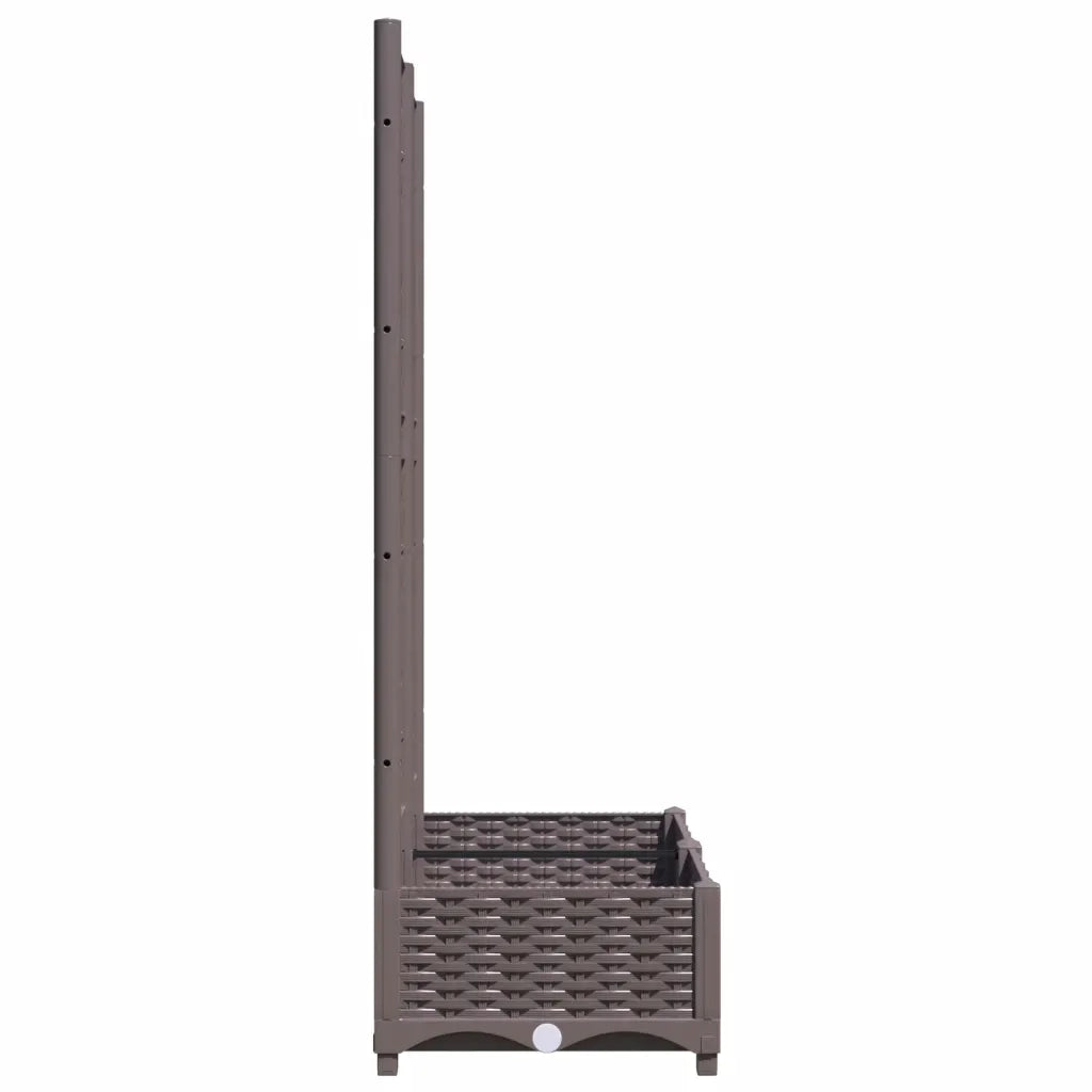 Fioriera da Giardino con Graticcio Marrone 80x40x121,5 cm in PP 318260