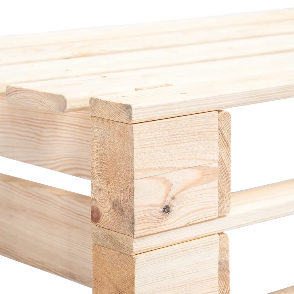 Divano Angolare da Giardino su Pallet-Sofa da Giardino-Divanetto da esterno Legno di Pino Impregnato 700801