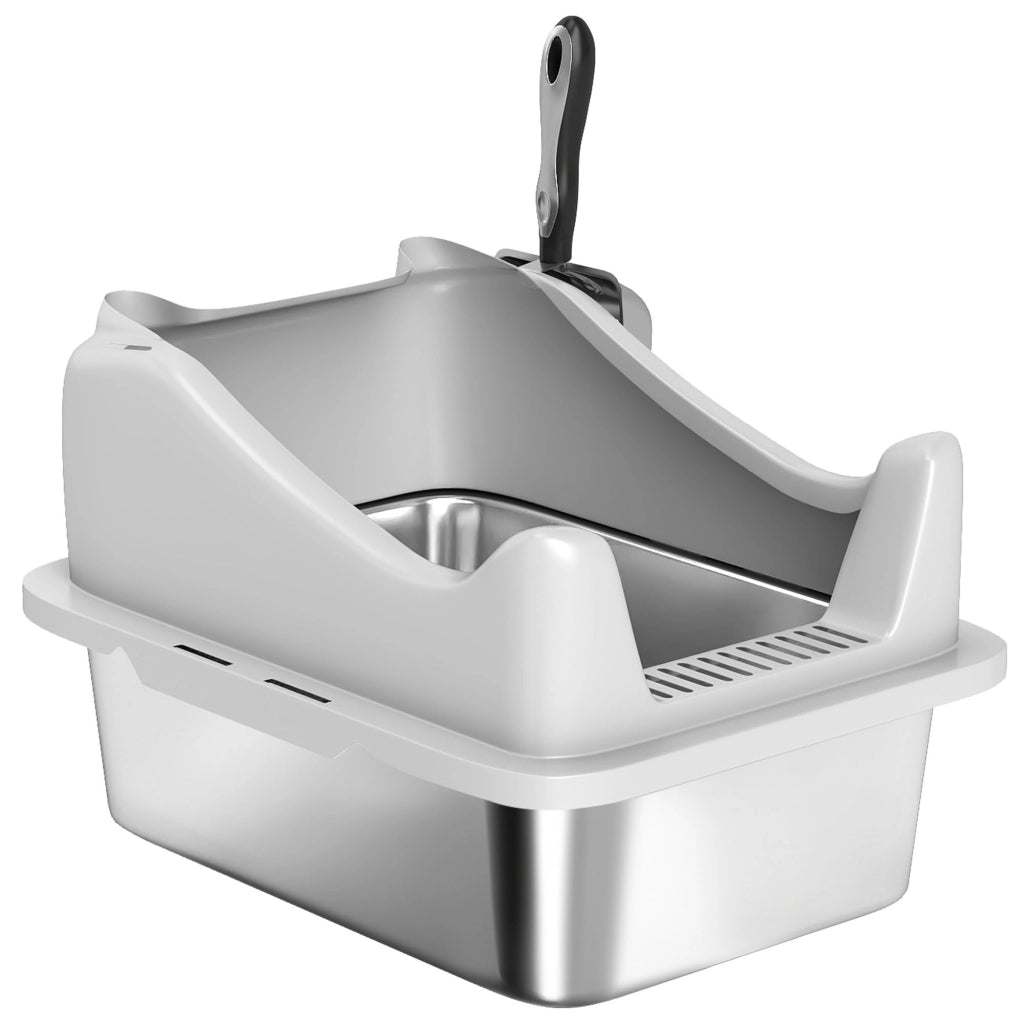 Cassetta igienica per gatti ¨C Zephmum ¨C Grigio 43x33x25 cm