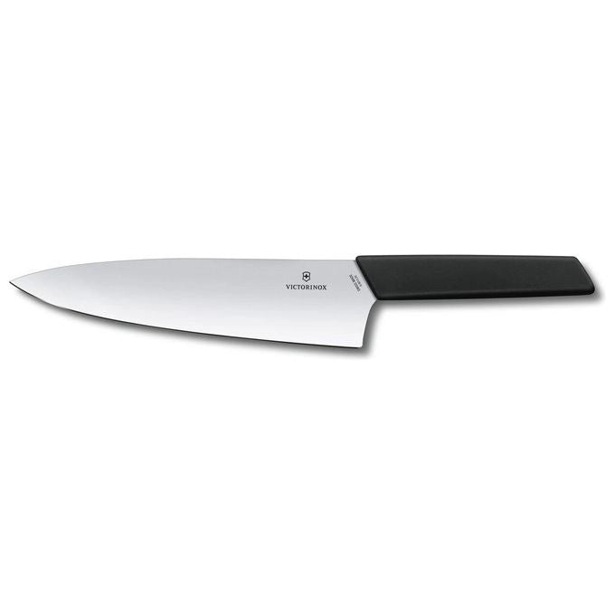 Victorinox 6.9013.20B Swiss Modern Coltello da Cucina Lama Extra Larga 20 cm Acciaio Inox Manico Nero colore Nero