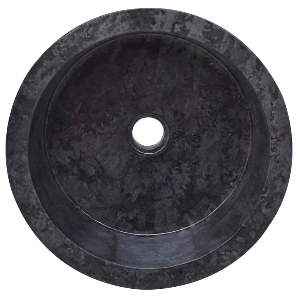 Lavandino da bagno lavabo da appoggio lavabo da WC lavabo da bagno lavabo da interno diametro 40 cm marmo nero 02_0002822