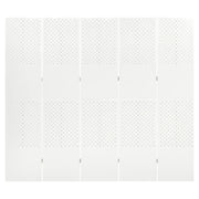 Paravento a 5 Pannelli Bianco 200x180 cm in Acciaio 335902