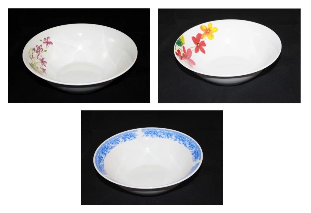 1 Pezzo Insalatiera in Ceramica Lido Decorata 18 cm 3 Decori