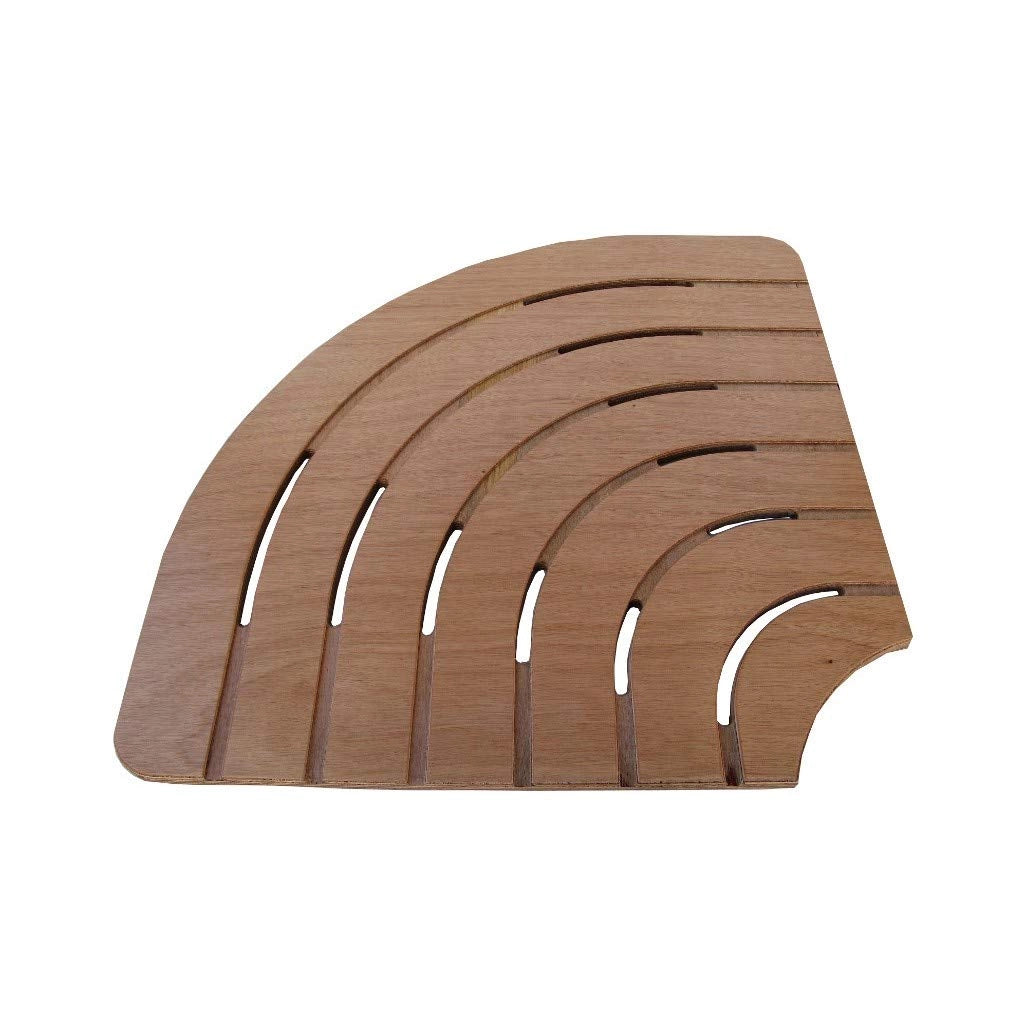 Pedana piatto doccia angolare antiscivolo 61cm legno marino okumè castel merlino
