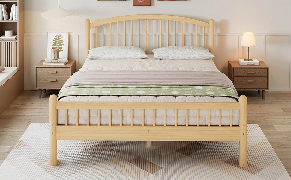 Letto singolo 140x200 cm legno beige