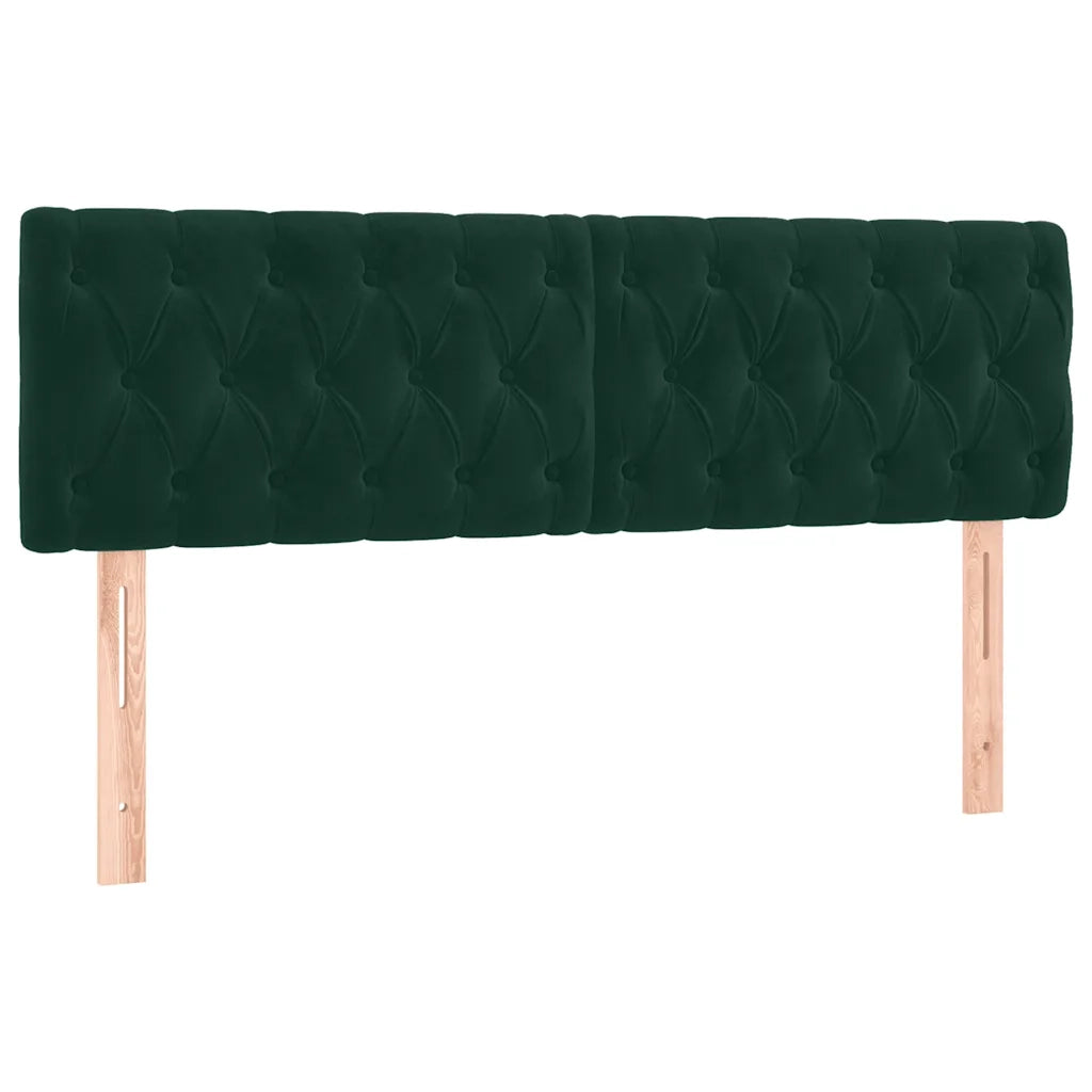Giroletto a Molle con Materasso Verde Scuro 140x200 cm Velluto 3127676