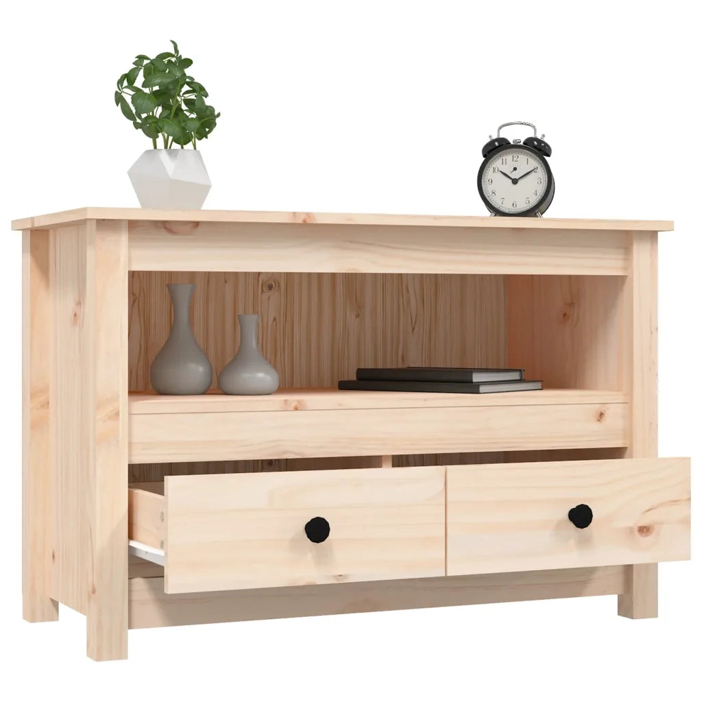 Mobile Porta TV 79x35x52 cm in Legno Massello di Pino cod mxl 20635