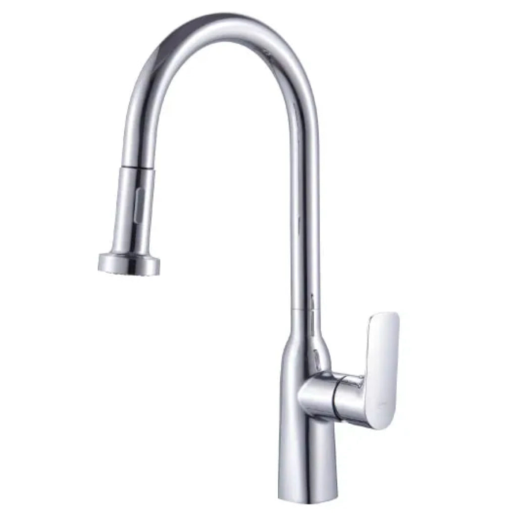RUBINETTO MISCELATORE MONOCOMANDO PER LAVELLO CON DOCCETTA ESTRAIBILE SERIE MIZAR 3/8