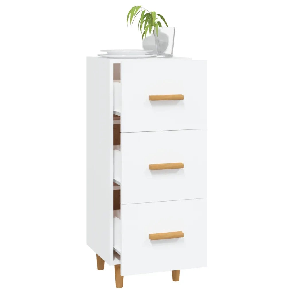 Credenza Bianca 34,5x34x90 cm in Legno Multistrato cod mxl 25417