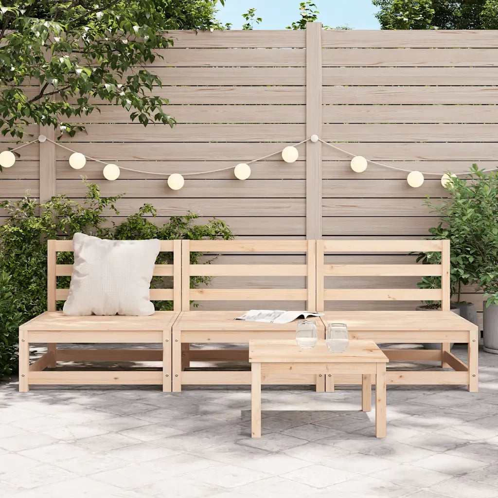 Divani da Giardino Senza Braccioli 3pz 70x70x67cm Massello Pinocod mxl 134297