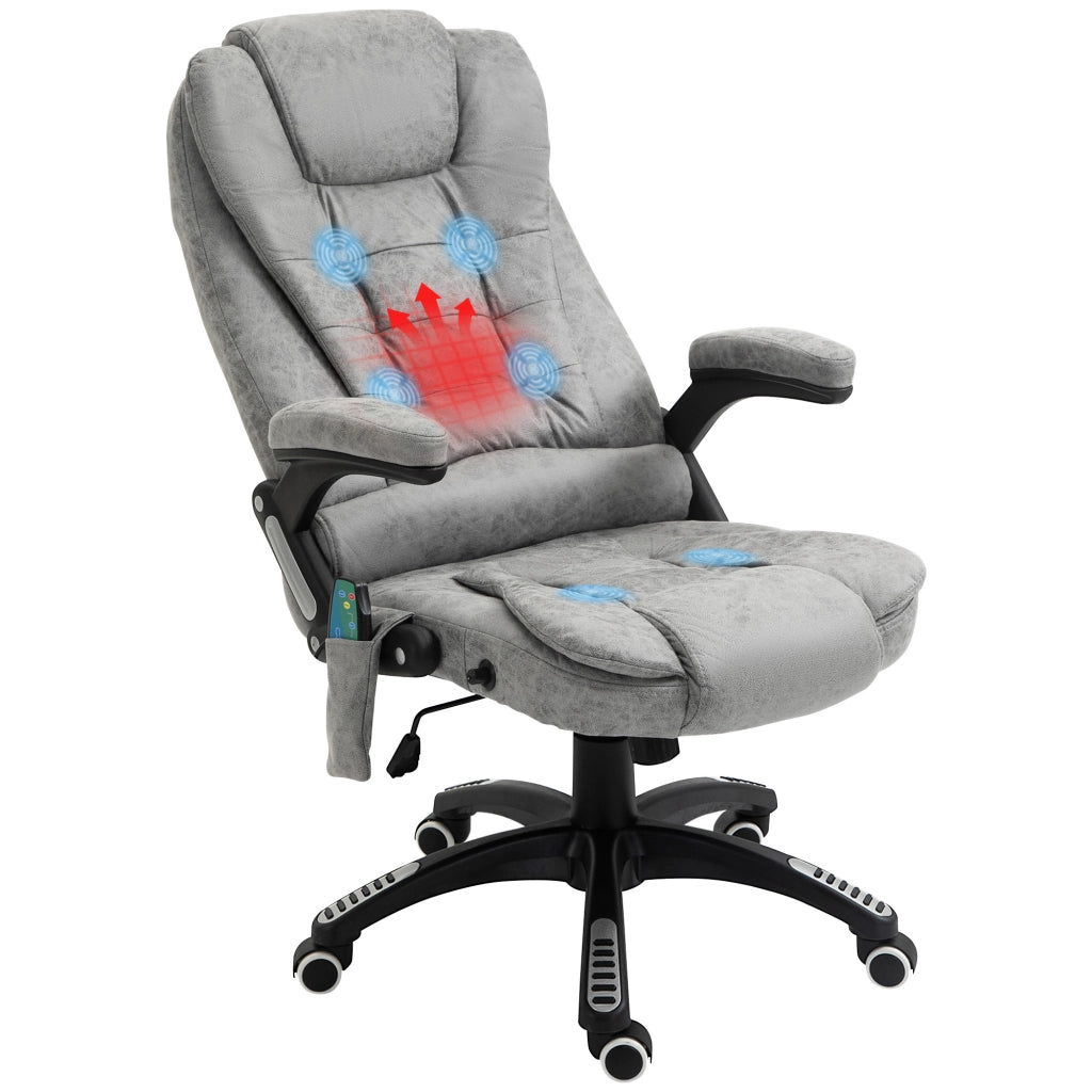 Poltrona Massaggiante Elettrica Riscaldante ¨C Zephmum ¨C Grigio 120kg