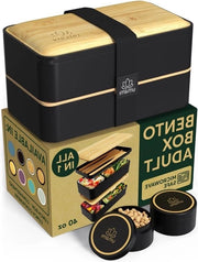 Bento lunchbox - 2 contenitori e utensili - resistente al microonde - lunchbox per adulti - scatola da pranzo a compartimenti