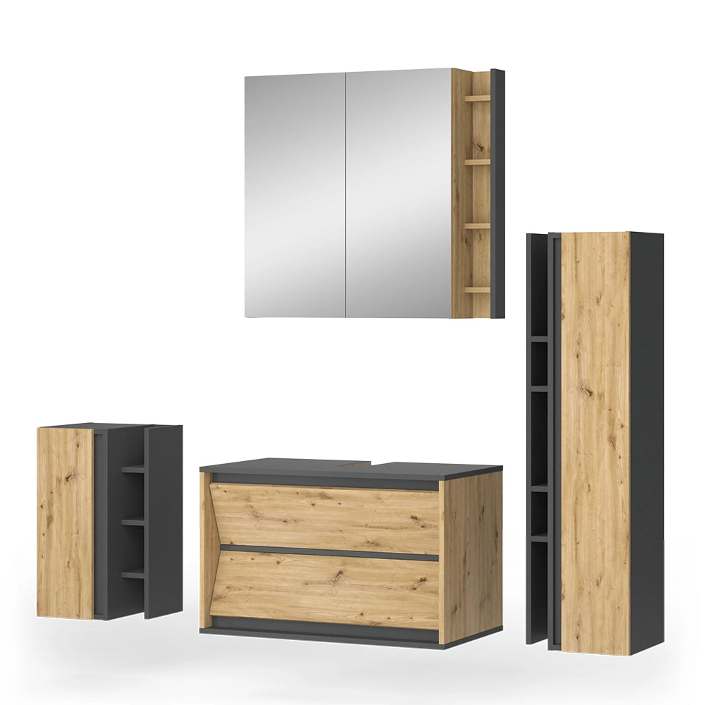 Vicco Set di mobili da bagno Artigiano 4 parti