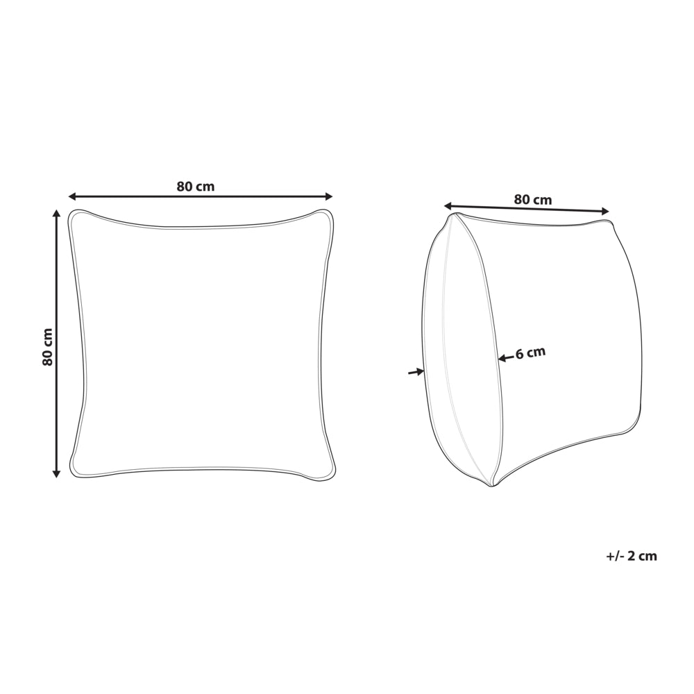 Cuscino basso a triplo scomparto Rivestimento in cotone premium Imbottitura in piuma d'oca Imbottitura in piuma Bianco 80 x 80 cm Teide