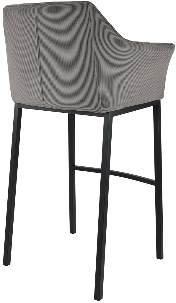 Sgabello bar Damaso B Cord con telaio a 4 piedi 2