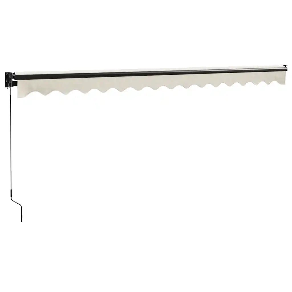 Tenda da Sole Retrattile Crema 4x3 m in Tessuto e Alluminio