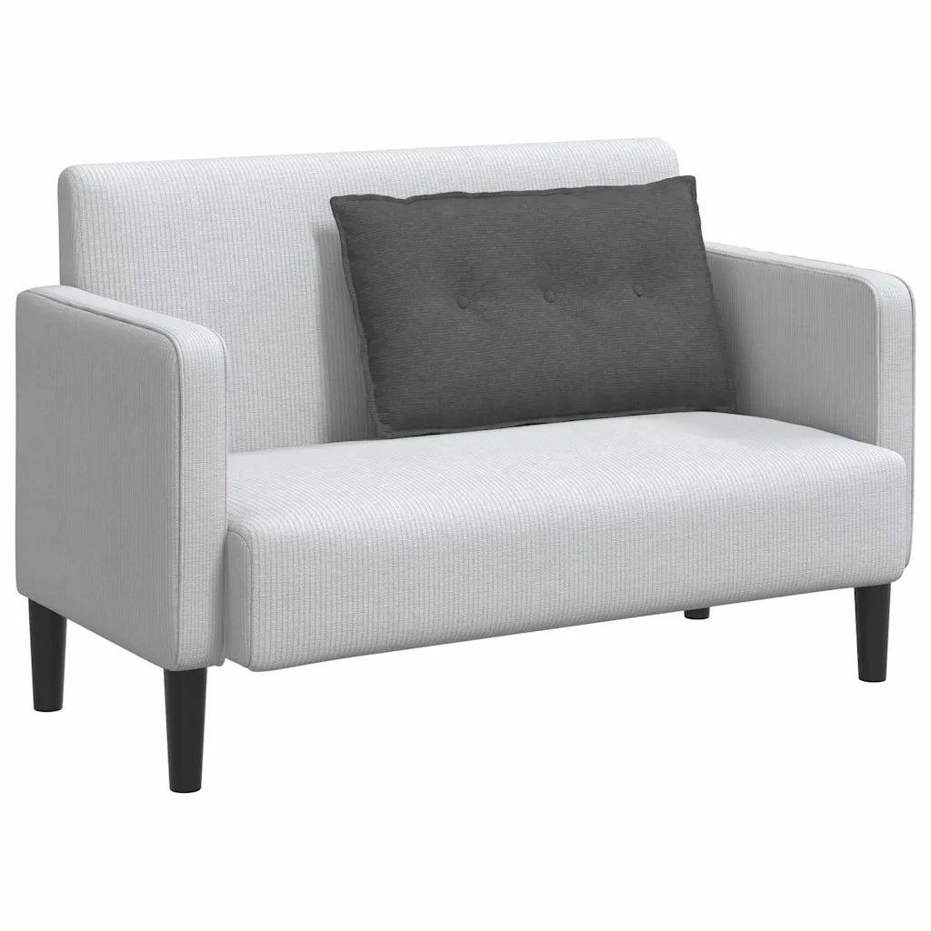 Cuscino per Schiena | Cuscino dorsale Grigio scuro 80 x 50 cm Tessuto in Cords